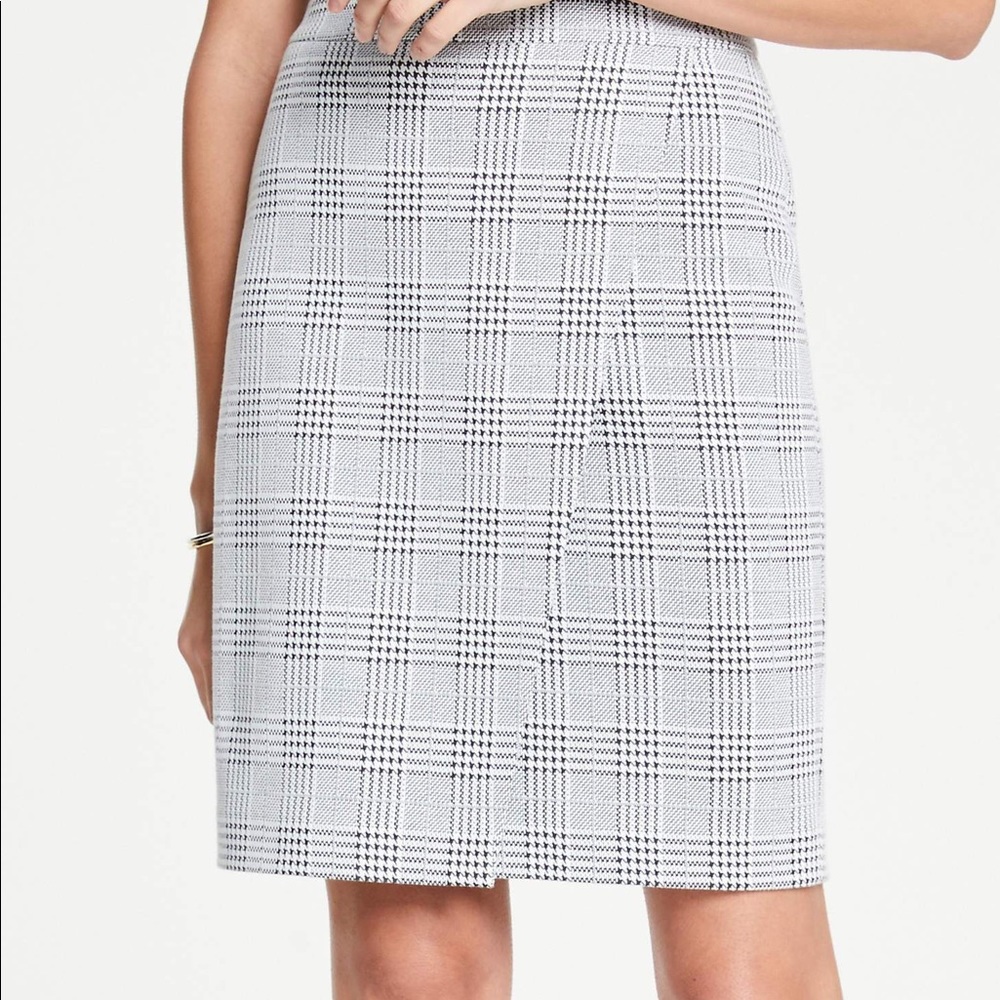 Ann Taylor Plaid Wrap Front Skirt